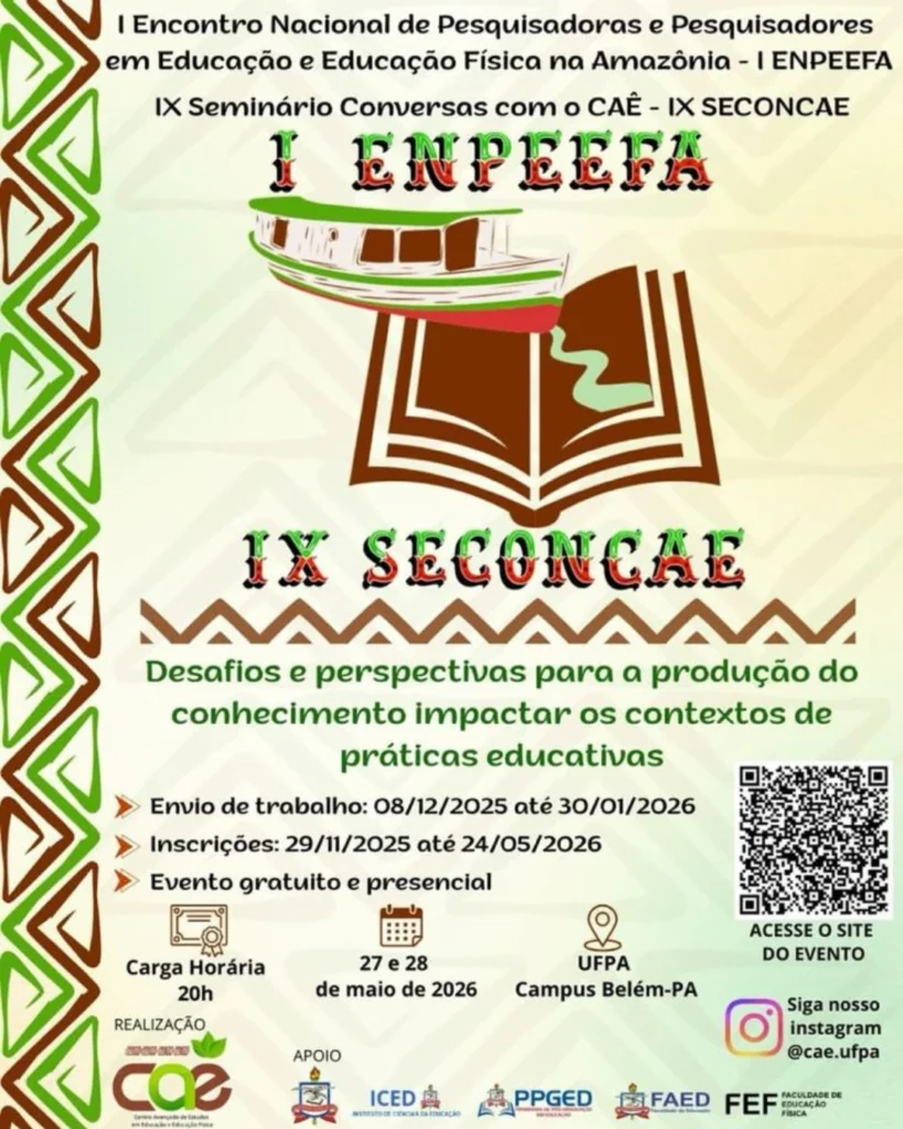 I Encontro Nacional de Pesquisadoras e Pesquisadores em Educação e Educação Física na Amazônia