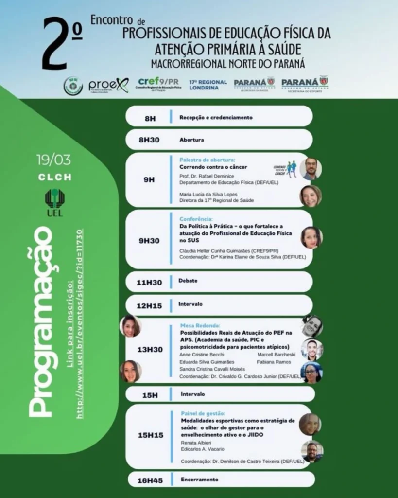 2º Encontro de Profissionais de Educação Física da Atenção Primária à Saúde