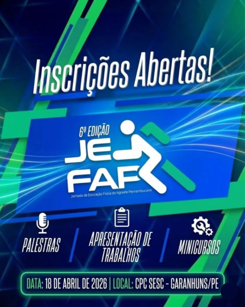 6ª Jornada de Educação Física do Agreste Pernambucano – JEFAP