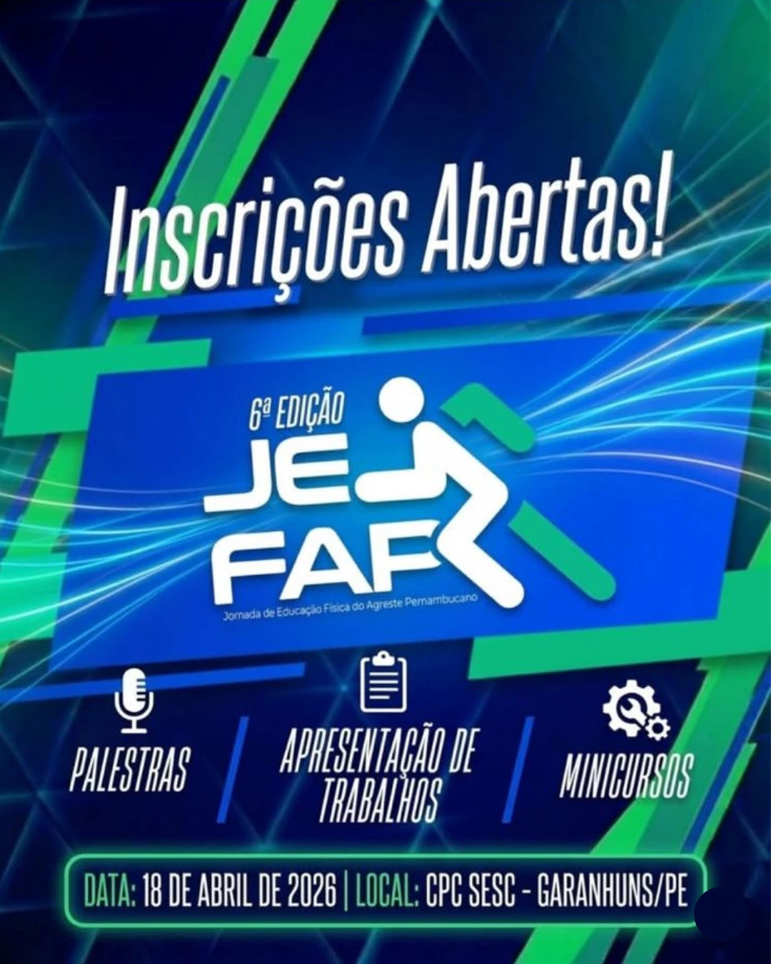 6ª Jornada de Educação Física do Agreste Pernambucano – JEFAP