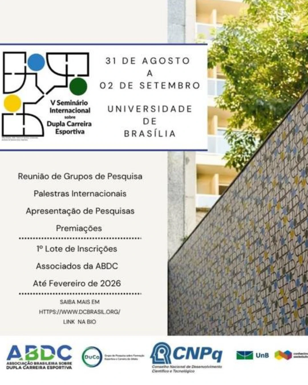 V Seminário Internacional sobre Dupla Carreira Esportiva